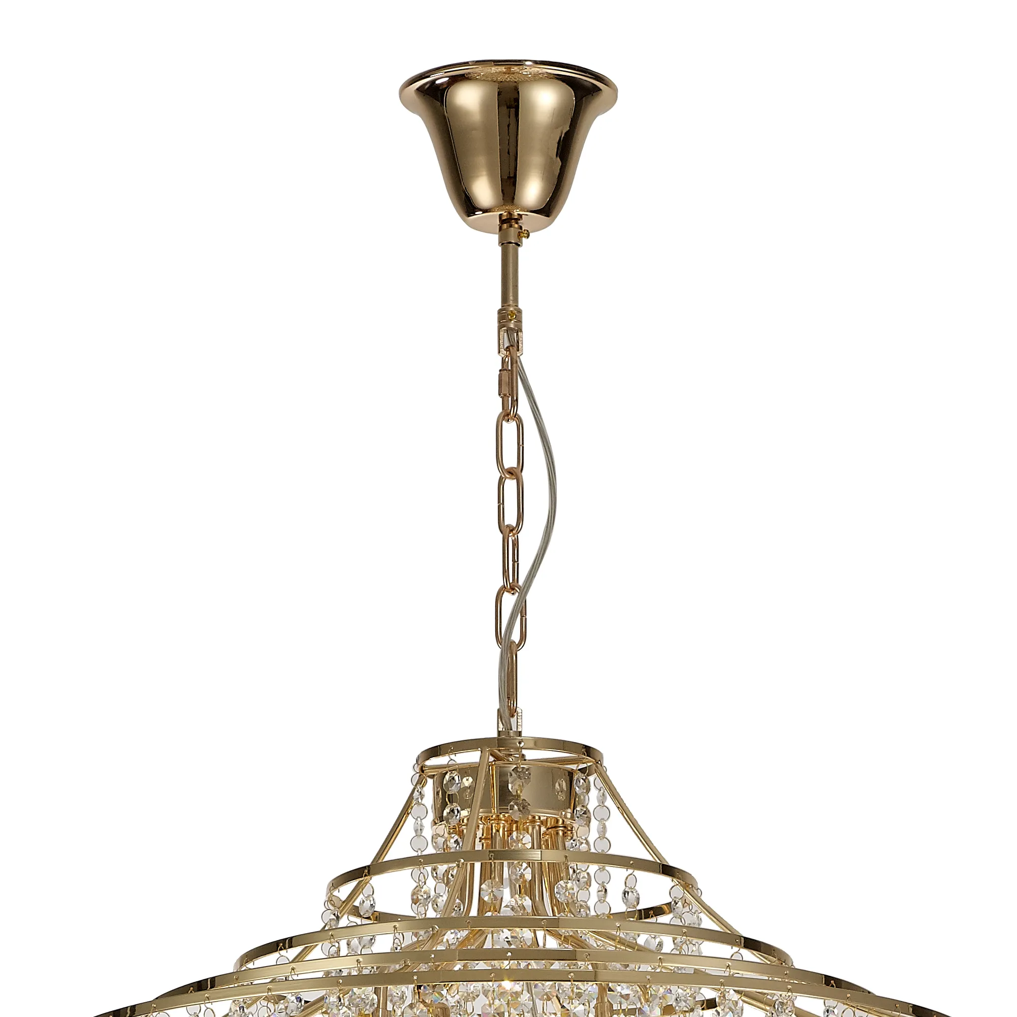 Inina Crystal Chandelier 9 Light (17kg) French Gold IL32775  Diyas Inina French Gold